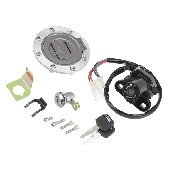 Unique Bargains 1 Set Ignition Switch Gas Cap Cover Seat Lock with Key for Yamaha YZF R1 R6 1992-2012 for Yamaha YZF-R1