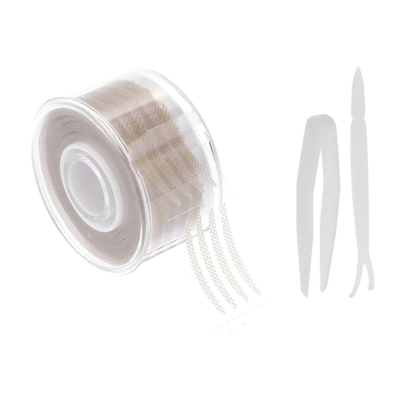 Unique Bargains 1 Set Invisible Mesh Eyelid Tape for Dating Shopping Large Skin Color Synthetic Fiber Small