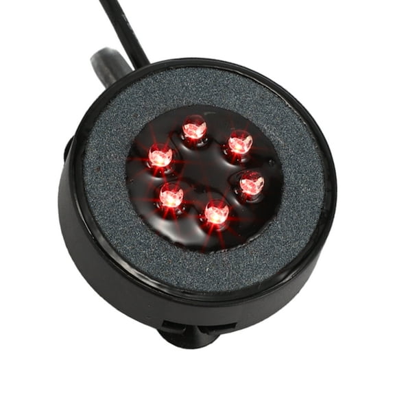 Unique Bargains 1 Set LED Aquarium Air Bubble Light Underwater Fish Tank Bubblers Stone Disk W/ 6 Lamp Beads