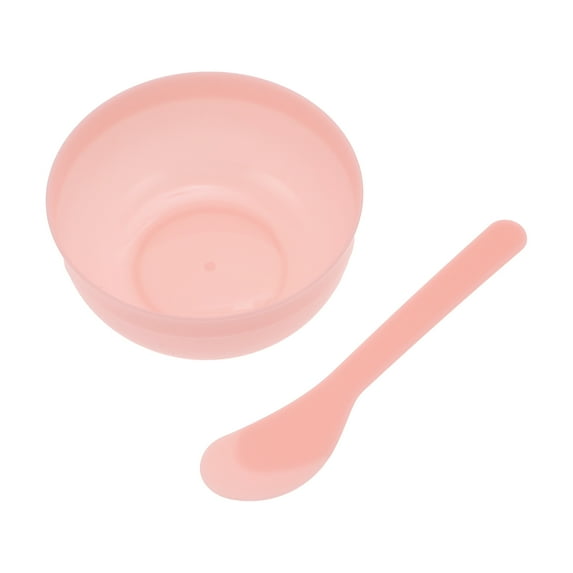 Unique Bargains 1 Set Lightweight Facial Mask Mixing Bowl with Stick 4.92" Length Pink