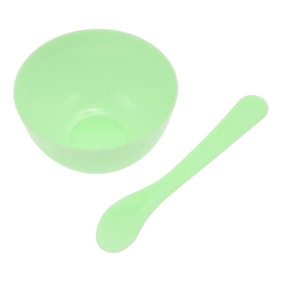 Unique Bargains 1 Set Lightweight Facial Mask Mixing Bowl with Stick 5.98" Length Green