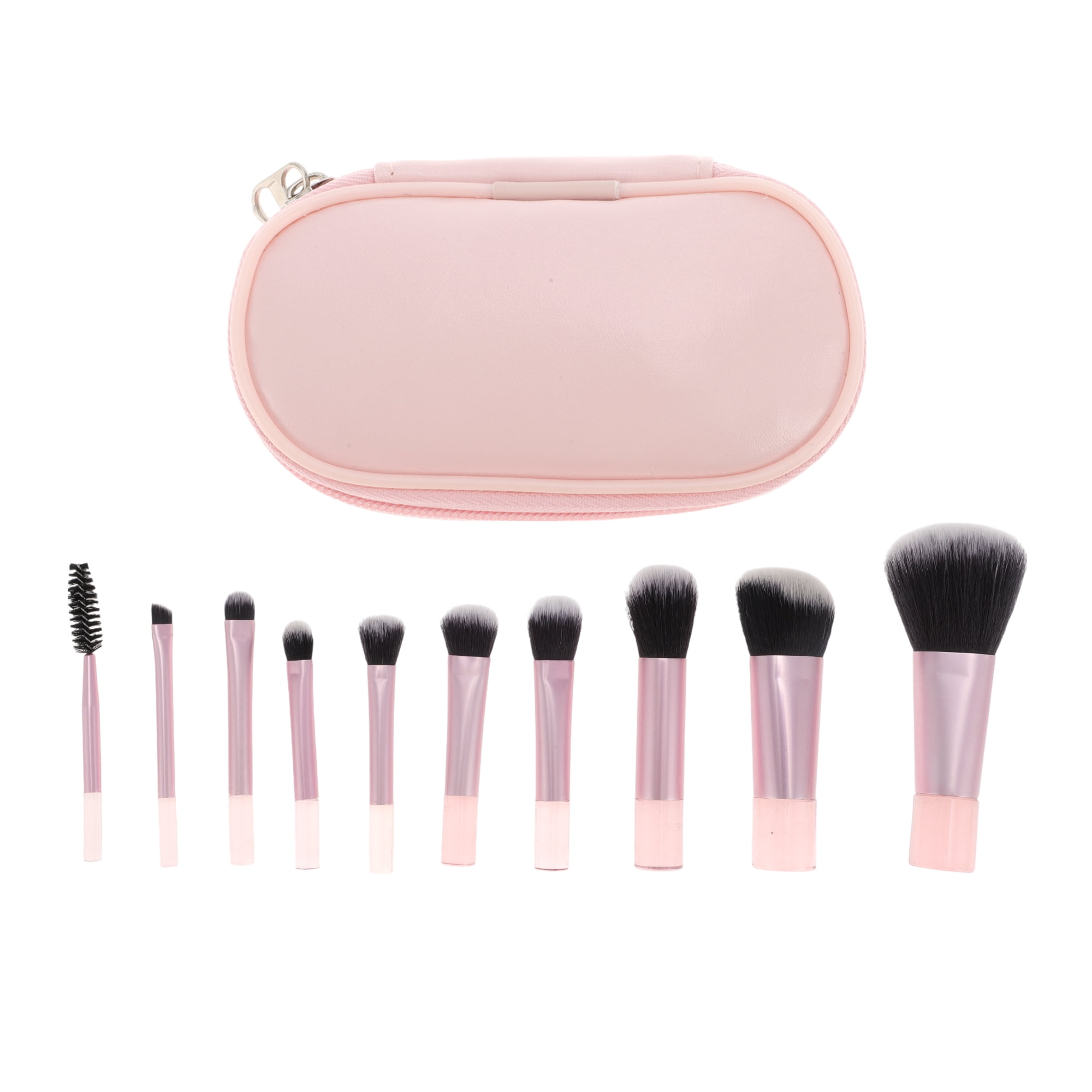 Unique Bargains 1 Set Lightweight Makeup Brush for Travel Pink