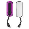 thumbnail image 1 of Unique Bargains 1 Set M10 Universal Motorcycle Rear View Mirrors Bar End Side Mirrors Mount Adjustable Iron Plastic Square Shape Purple, 1 of 7