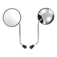 thumbnail image 1 of Unique Bargains 1 Set M8 Universal Motorcycle Rear View Mirrors Bar End Side Mirrors Mount Adjustable Iron Plastic Silver Tone White Round Shape, 1 of 7
