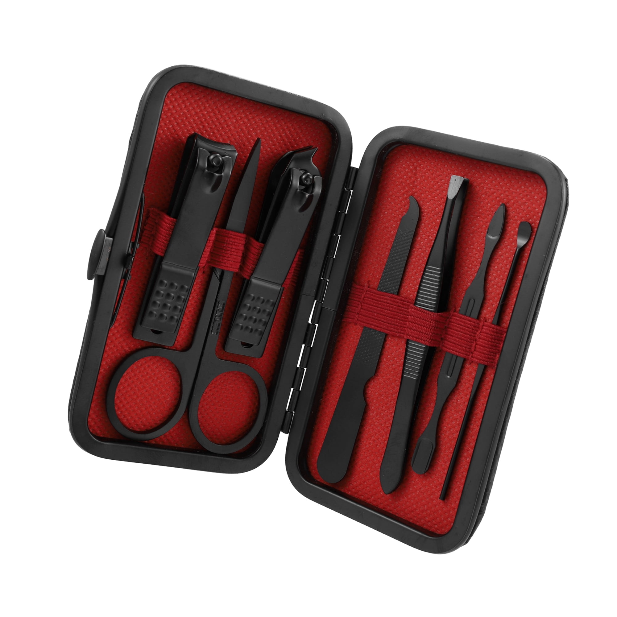 Unique Bargains 1 Set Manicure Set Professional Nail Pedicure Kit for Travel or Home Black