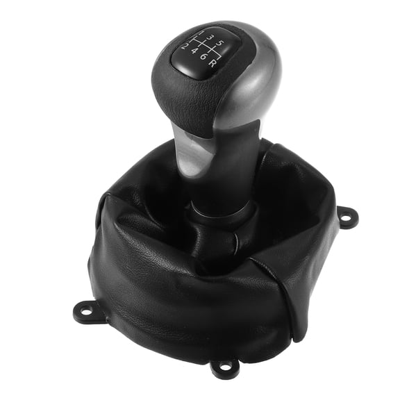 Unique Bargains 1 Set Manual Gear Shift Knob 6 Speed with Faux Leather Boot for Honda Civic 06-11 54102-SNA-A01 Black