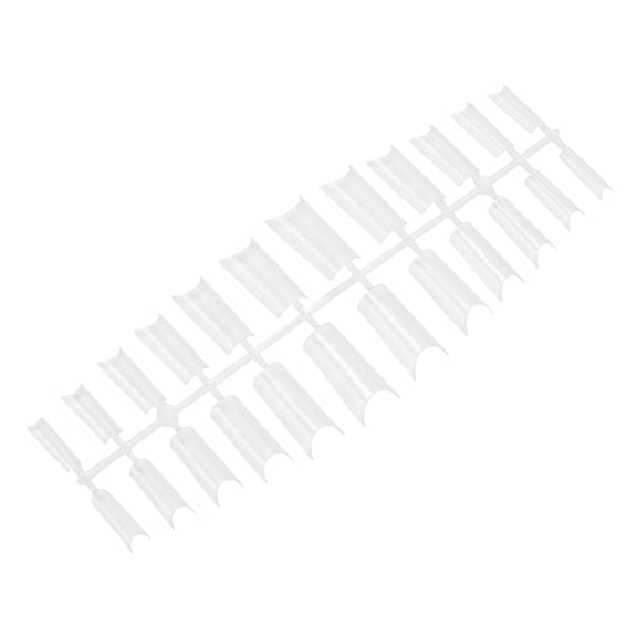 Unique Bargains 1 Set Matte French Square Nail Tips Clear