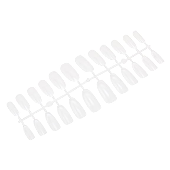 Unique Bargains 1 Set Matte Half Frosted Round Nail Tips Clear