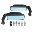thumbnail image 1 of Unique Bargains 1 Set Motorcycle 8mm 10mm Screw Thread Side Mirror Rearview Mirror Universal Carbon Fiber Pattern Black, 1 of 6