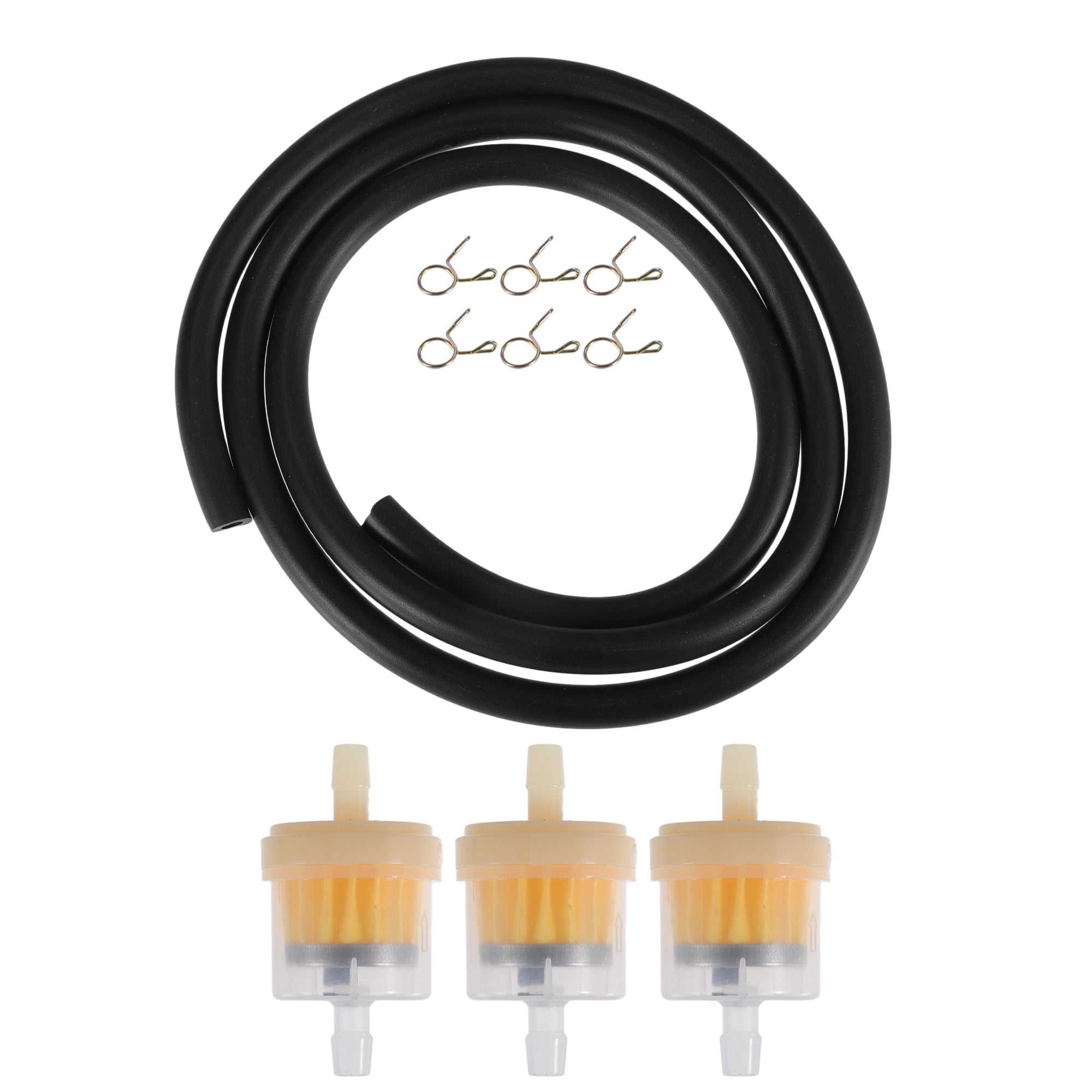 Unique Bargains 1 Set Motorcycle Fuel Line Hose Clamps Fuel Filters for ...