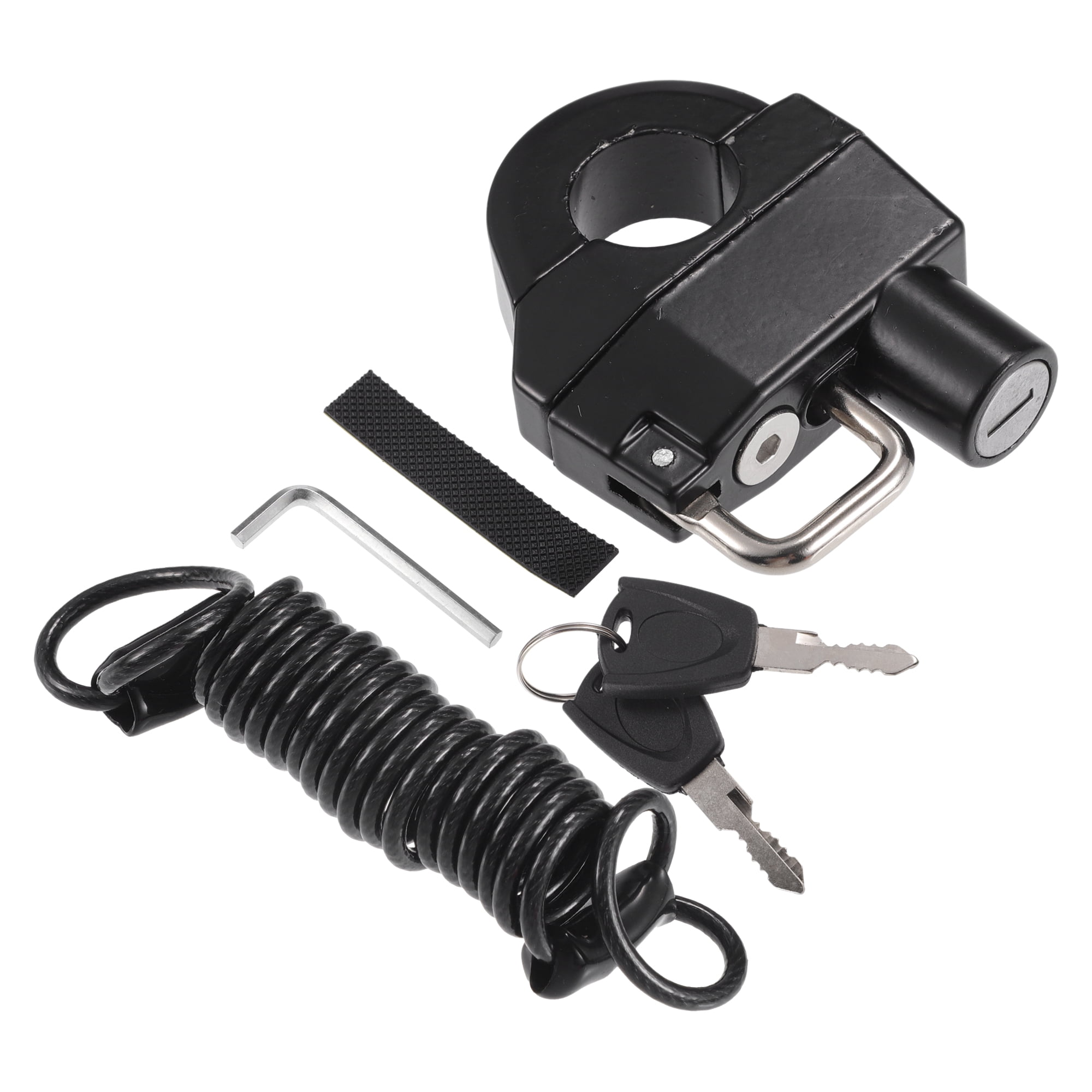Unique Bargains 1 Set Motorcycle Helmet Lock Mini Motorcycle Anti-Theft Bicycle Locks 3 Digit Cycling Cable with Cable, image size:2000x2000
