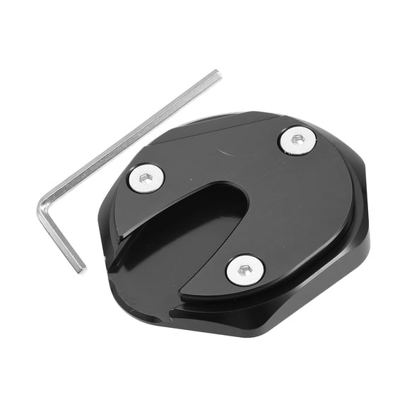 Unique Bargains 1 Set Motorcycle Kickstand Extension Enlarger Pad Stand Support Plate Black Replace for Honda DAX ST125