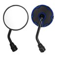 thumbnail image 1 of Unique Bargains 1 Set Motorcycle Rear View Mirrors Bar End Side Mirrors Mount Universal Adjustable Iron Plastic Blue Black M10 Round Shape, 1 of 7