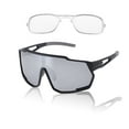 thumbnail image 1 of Unique Bargains 1 Set Motorcycle Riding Goggles Anti-glare Tri-Acetyl Cellulos PC UV400 Cycling Sunglasses Silver Tone Gray Lens Black Frame, 1 of 6