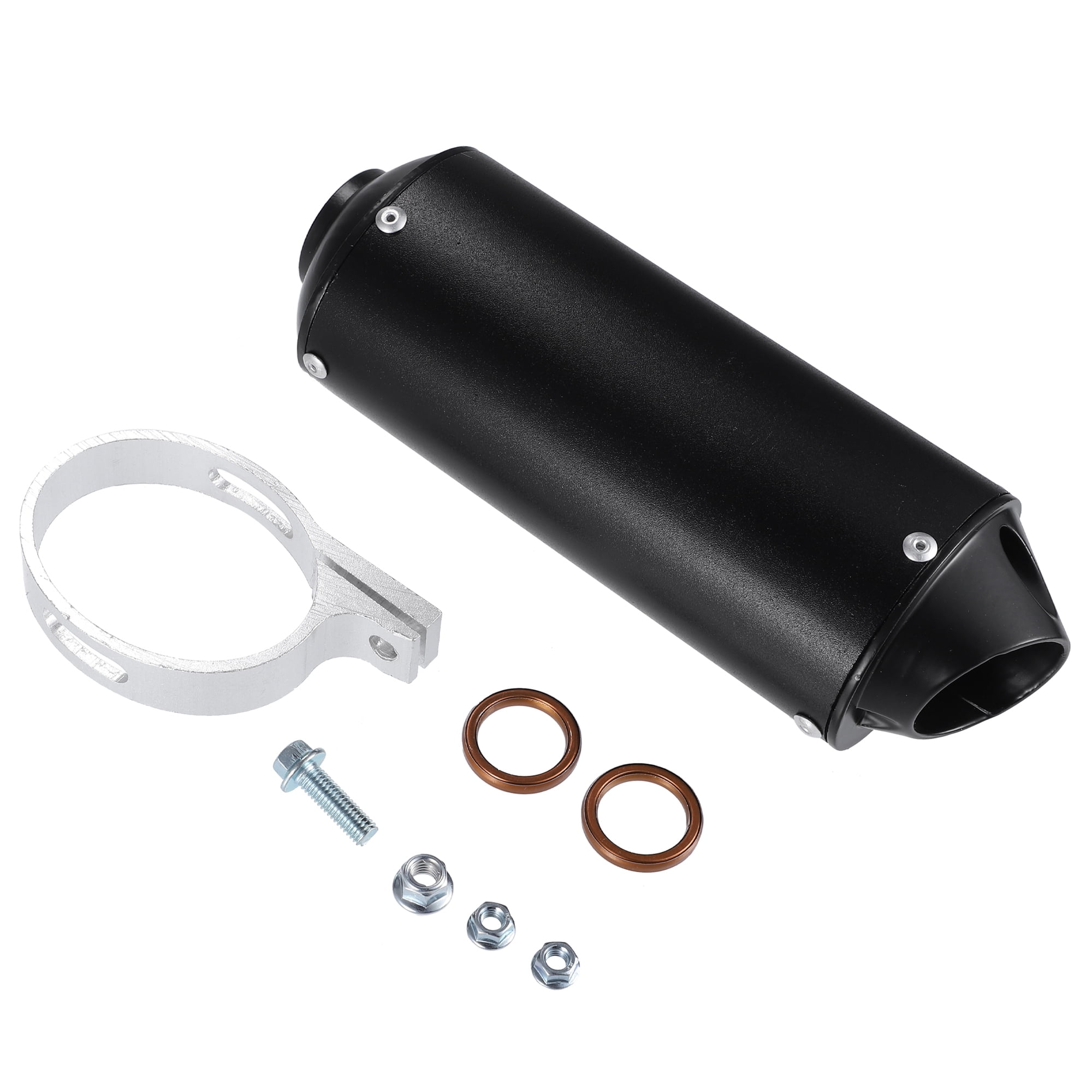 Unique Bargains 1 Set Muffler Exhaust Pipe System Assembly Kit 28mm for Motorbike ATV Pit Dirt Bike Black