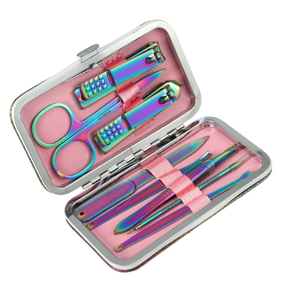 Unique Bargains 1 Set Nail Clippers Nail Clipper for Nail Care Portable Stainless Steel Multicolor