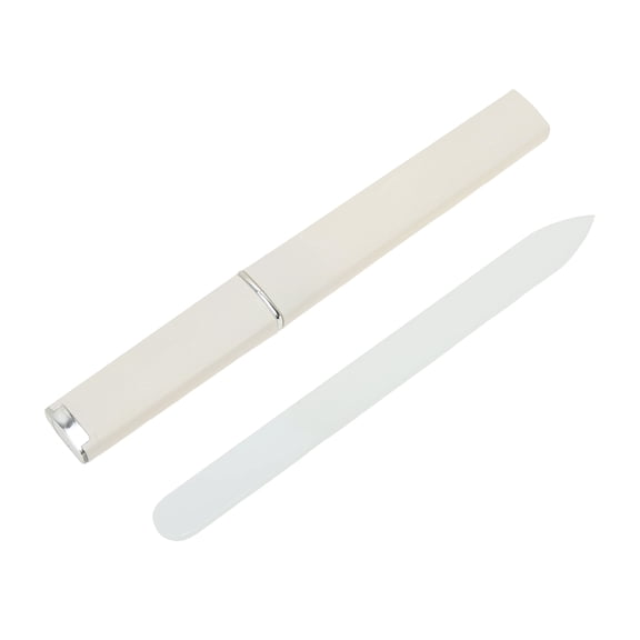 Unique Bargains 1 Set Nail File Double-sided Glass Manicure Tool White