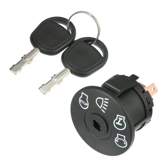 Unique Bargains 1 Set No.175566 Ignition Switch Starter with Keys Replacement for Riding Lawn Mower Tractor