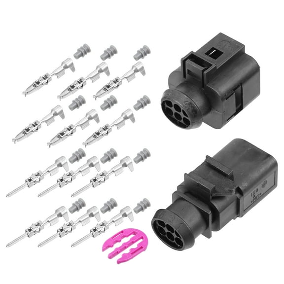 Unique Bargains 1 Set No.1J0973713/3B0973813 Female Male 6-Pin Repair Connector Adapter Plug for VW Golf Jetta Passat