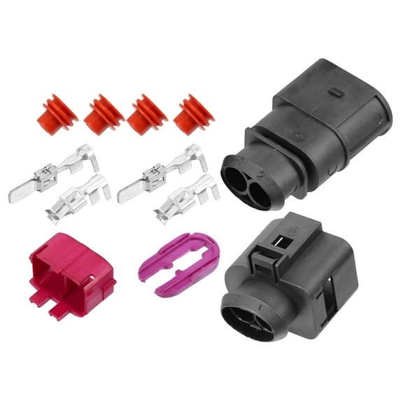 1 Set No.1J0973852/1J0973752 2 Pin Sealed Automotive Connector Plug Clip Kit Replace for VW for Audi