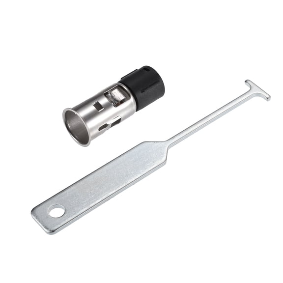 Unique Bargains 1 Set No.25776667 Inner Lighter Socket and Removal Tool for Chevy Durable Metal Silver Tone