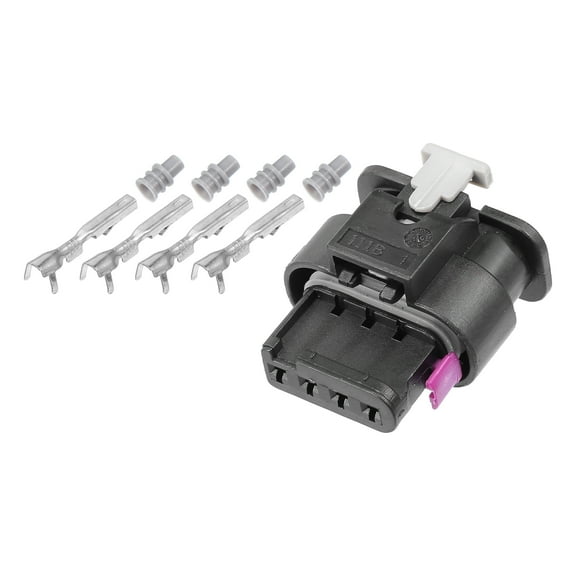 Unique Bargains 1 Set No.4F0973704 4 Way Map Sensor Connector Adapter Plug Clip Replacement for VW for Audi