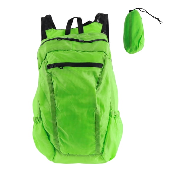 Unique Bargains 1 Set Packable Backpack Durable Hiking Backpack Light Green