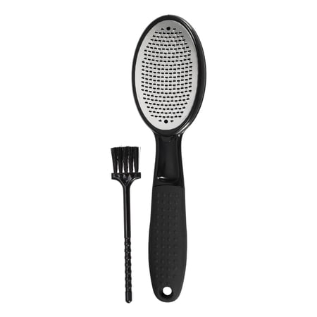 Unique Bargains 1 Set Pedicure Kit Foot File Foot Scrubber Dead Skin Remover ABS Stainless Steel 304 TPR Black