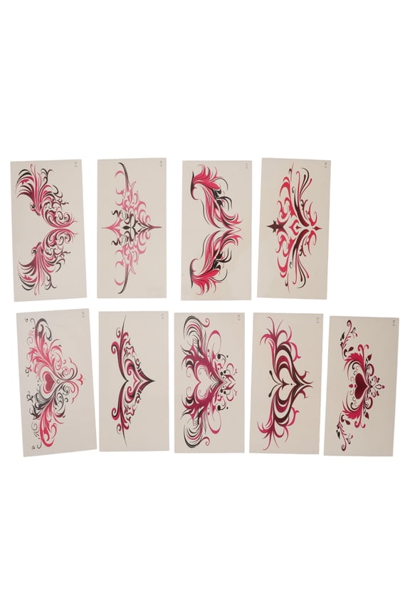 1 Set Personalized Fake Tattoos Succubus Temporary Tatto for Adult Rose Red Black