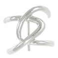 thumbnail image 1 of Unique Bargains 1 Set Ponytail Buckle Hair Clip Irregular Cross Hair Ponytail Cuff for Women Silver Tone, 1 of 6