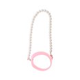 thumbnail image 1 of Unique Bargains 1 Set Portable Faux Pearl Chain Water Cup Handle Pink Silicone, 1 of 5