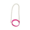 thumbnail image 1 of Unique Bargains 1 Set Portable Faux Pearl Chain Water Cup Handle Rose Red Silicone, 1 of 5