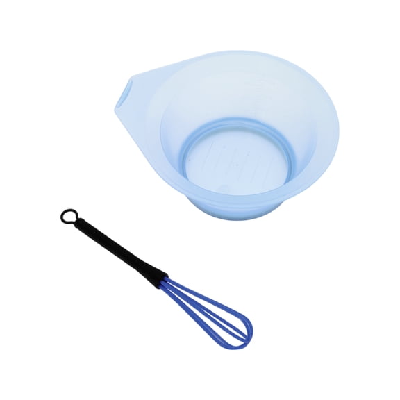 Unique Bargains 1 Set Portable Hair Dye Color Bowl Kit for Bathroom Vanities Blue Plastic