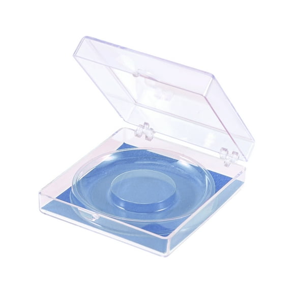 Unique Bargains 1 Set Portable Rectangular Eyelash Storage Case Blue Acrylic