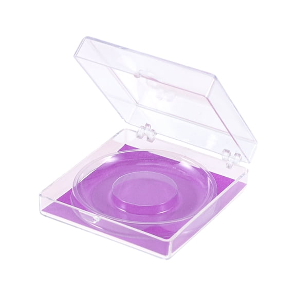 Unique Bargains 1 Set Portable Rectangular Eyelash Storage Case Dark Purple Acrylic
