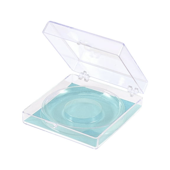 Unique Bargains 1 Set Portable Rectangular Eyelash Storage Case Sky Blue Acrylic