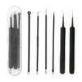 thumbnail image 1 of Unique Bargains 1 Set Professional Pimple Extractor Tool Set Black, 1 of 7