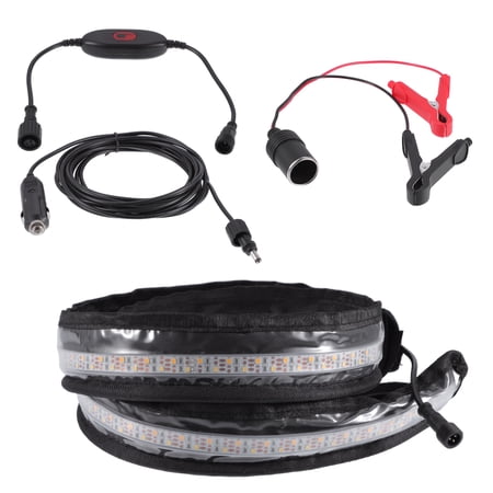 Unique Bargains 1 Set RV Awning LED Light Strip 5050 LED Chips Inside Outdoors Camping Awning Tent Dimmable Light Strip