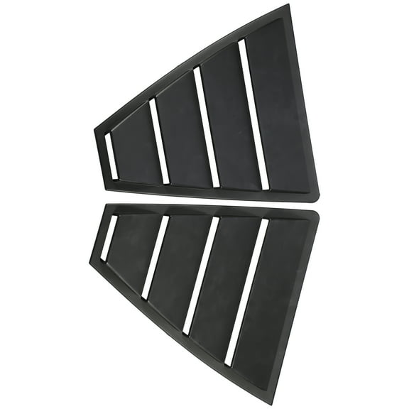 Unique Bargains 1 Set Rear Side Window Louvers Vent Cover for Hyundai Elantra ABS Black