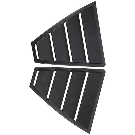 Unique Bargains 1 Set Rear Side Window Louvers Vent Cover for Hyundai Elantra ABS Black