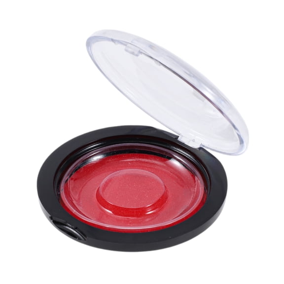 Unique Bargains 1 Set Reusable Round Eyelash Storage Case Red Acrylic
