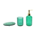 thumbnail image 1 of Unique Bargains 1 Set Reusable Waves Bathroom Accessories Kit Green Glass, 1 of 4