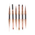 thumbnail image 1 of Unique Bargains 1 Set Rhinestones Handle Nail Art Brushes Kit for Nail Design Black Gold Tone, 1 of 6