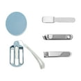 thumbnail image 1 of Unique Bargains 1 Set Round Box Nail Clippers Set Toenail Clippers Silver Tone Blue, 1 of 7