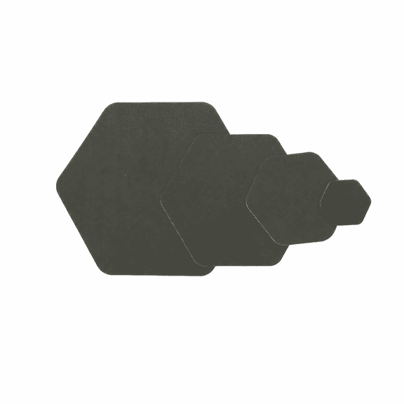 Unique Bargains 1 Set Self-Adhesive Hexagonal Nylon Repair Patches 3.15"x3.15" Army Green