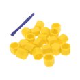 thumbnail image 1 of Unique Bargains 1 Set Silicone 17mm Outer Wheel Lug Nut Bolt with Removal Clamp Yellow, 1 of 7