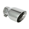 thumbnail image 1 of Unique Bargains 1 Set Slant Exhaust Tip 2.5" Inlet 4.1" Outlet Stainless Steel Silver Tone Clamp, 1 of 8