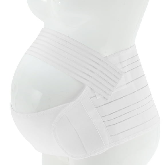 Unique Bargains 1 Set Soft Pregnancy Belly Band Adjustable Belly Band for Women Large White