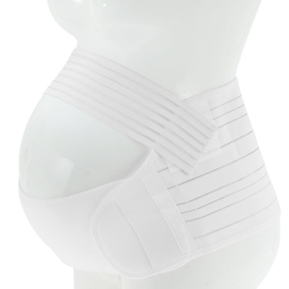 Unique Bargains 1 Set Soft Pregnancy Belly Band Adjustable Belly Band for Women Medium White