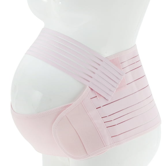 Unique Bargains 1 Set Soft Pregnancy Belly Band Adjustable Belly Band for Women Small Pink